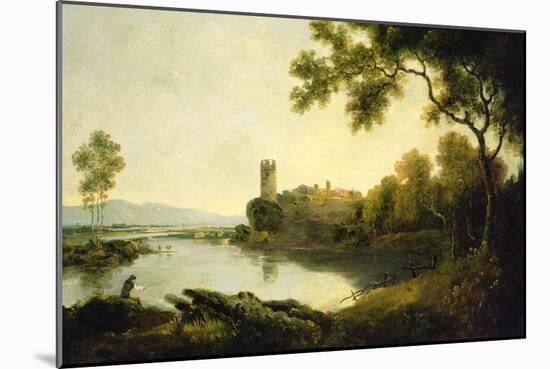 Llyn Peris and Dolbadarn Castle, North Wales-Richard Wilson-Mounted Giclee Print