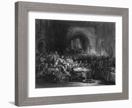 Llywelyn Banqueting-George Cattermole-Framed Art Print