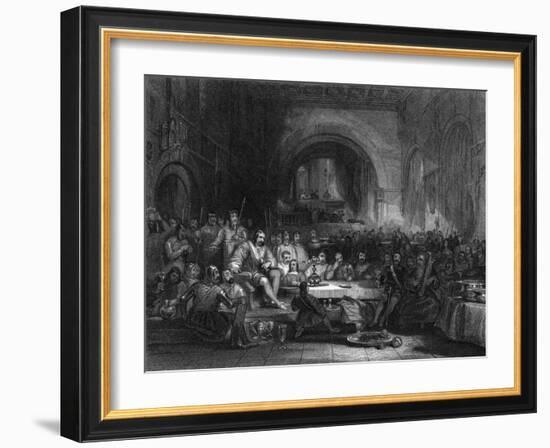 Llywelyn Banqueting-George Cattermole-Framed Art Print