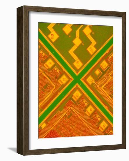 LM of 3 Memory Silicon Chips-David Parker-Framed Photographic Print