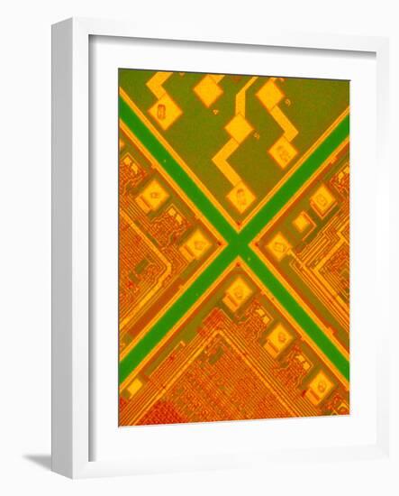 LM of 3 Memory Silicon Chips-David Parker-Framed Photographic Print