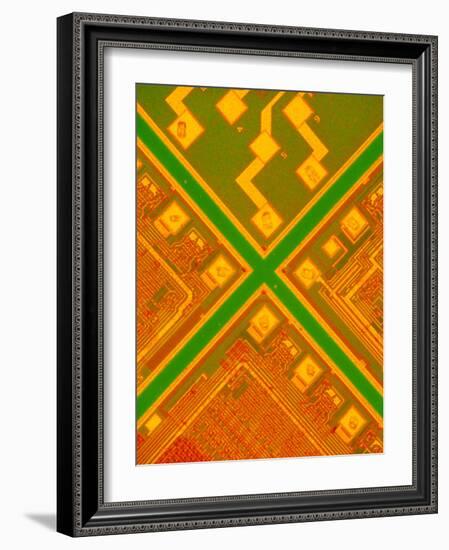 LM of 3 Memory Silicon Chips-David Parker-Framed Photographic Print