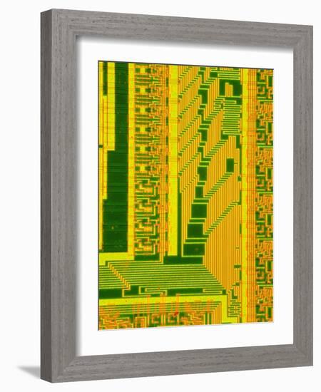 LM of Part of the Surface of a Silicon Chip-David Parker-Framed Photographic Print