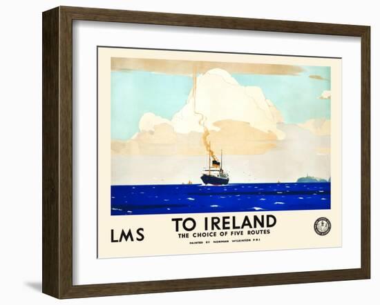 LMS To Ireland-Norman Wilkinson-Framed Art Print