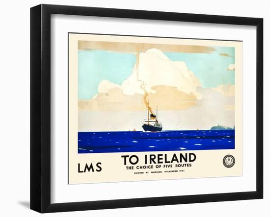 LMS To Ireland-Norman Wilkinson-Framed Art Print