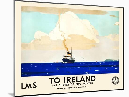 LMS To Ireland-Norman Wilkinson-Mounted Art Print