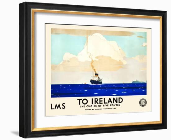 LMS To Ireland-Norman Wilkinson-Framed Art Print