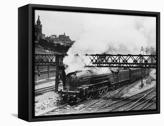 LNER Express Locomotive-null-Framed Premier Image Canvas