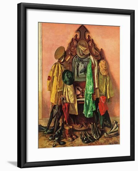 "Loaded Coat Rack", April 14, 1945-John Atherton-Framed Giclee Print