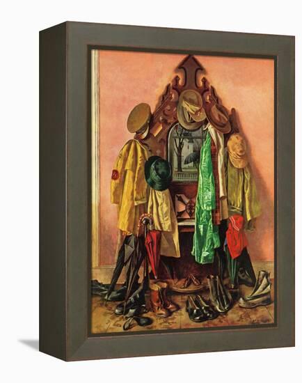 "Loaded Coat Rack", April 14, 1945-John Atherton-Framed Premier Image Canvas