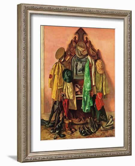 "Loaded Coat Rack", April 14, 1945-John Atherton-Framed Giclee Print