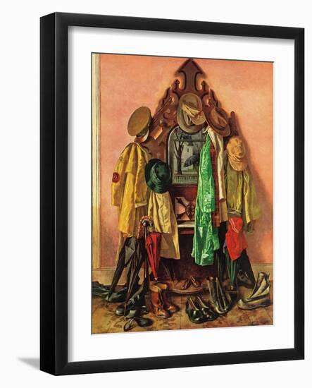 "Loaded Coat Rack", April 14, 1945-John Atherton-Framed Giclee Print