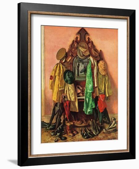 "Loaded Coat Rack", April 14, 1945-John Atherton-Framed Giclee Print