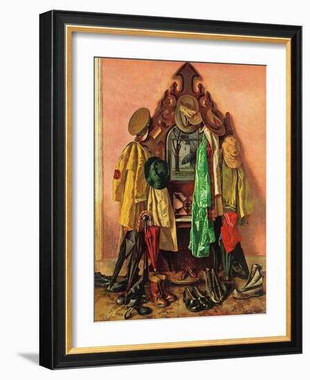 "Loaded Coat Rack", April 14, 1945-John Atherton-Framed Giclee Print