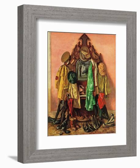 "Loaded Coat Rack", April 14, 1945-John Atherton-Framed Giclee Print