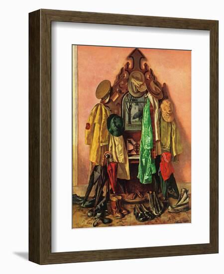 "Loaded Coat Rack", April 14, 1945-John Atherton-Framed Giclee Print