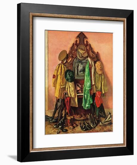 "Loaded Coat Rack", April 14, 1945-John Atherton-Framed Giclee Print