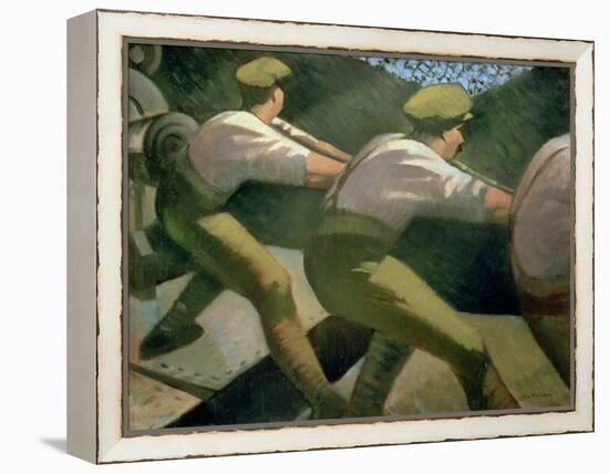 Loading a Gun in the Trenches, 1918-Christopher Richard Wynne Nevinson-Framed Premier Image Canvas