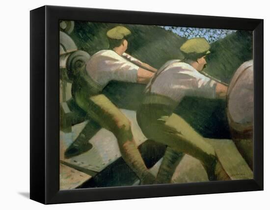 Loading a Gun in the Trenches, 1918-Christopher Richard Wynne Nevinson-Framed Premier Image Canvas