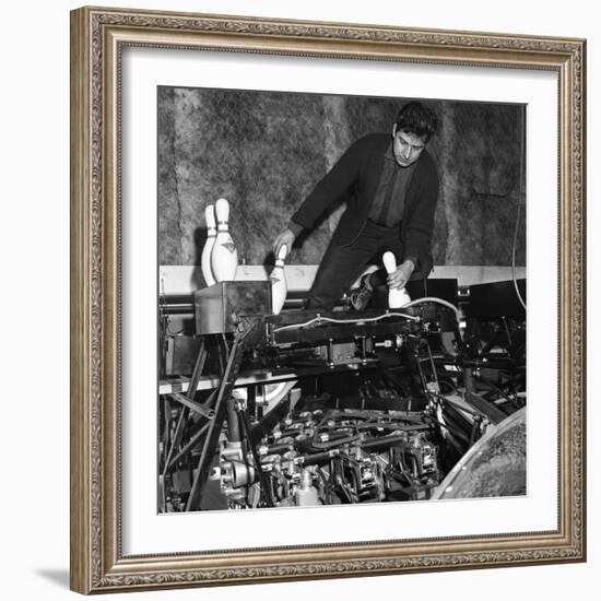 Loading Bowling Pins at Silver Blades Ice Rink, Sheffield, South Yorkshire, 1964-Michael Walters-Framed Photographic Print