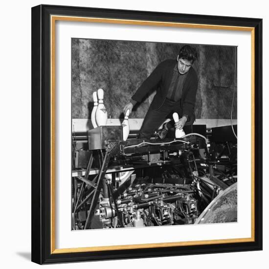 Loading Bowling Pins at Silver Blades Ice Rink, Sheffield, South Yorkshire, 1964-Michael Walters-Framed Photographic Print