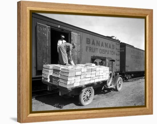 Loading Peaches in Car at Donald, 1928-Asahel Curtis-Framed Premier Image Canvas