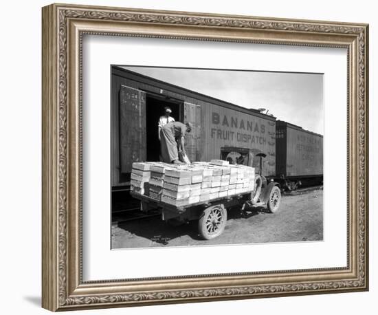 Loading Peaches in Car at Donald, 1928-Asahel Curtis-Framed Giclee Print
