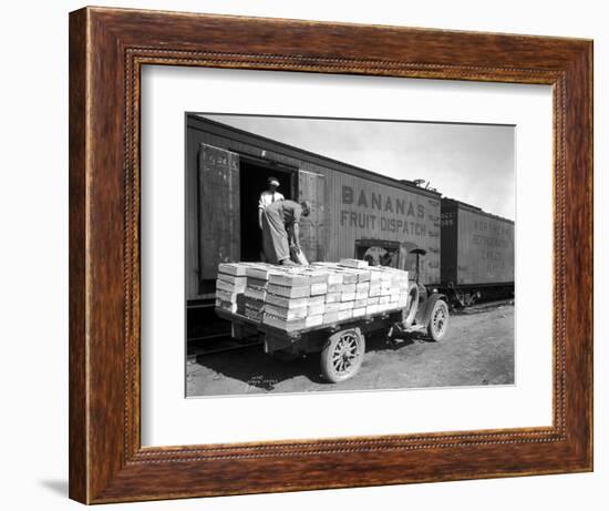 Loading Peaches in Car at Donald, 1928-Asahel Curtis-Framed Giclee Print