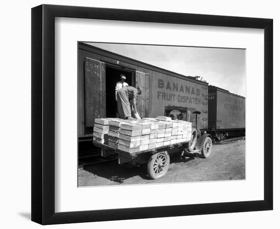 Loading Peaches in Car at Donald, 1928-Asahel Curtis-Framed Giclee Print