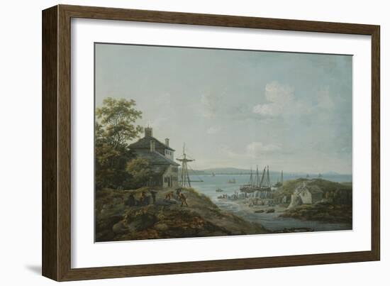 Loading Slate at Bangor Ferry-John Laporte-Framed Giclee Print