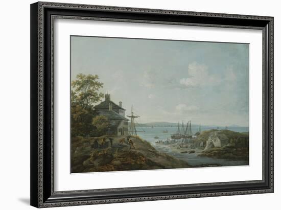 Loading Slate at Bangor Ferry-John Laporte-Framed Giclee Print