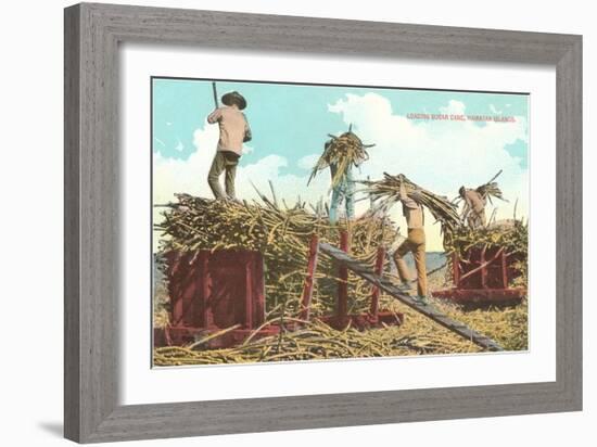 Loading Sugar Cane, Hawaii-null-Framed Art Print