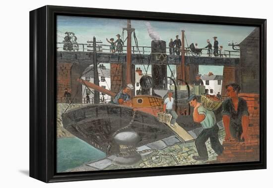 Loading the Boats, St. Ives, 1926 (Oil on Canvas)-Christopher Wood-Framed Premier Image Canvas