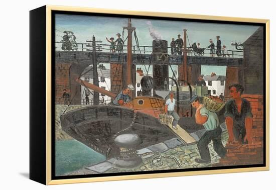 Loading the Boats, St. Ives, 1926 (Oil on Canvas)-Christopher Wood-Framed Premier Image Canvas