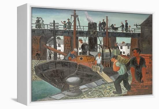 Loading the Boats, St. Ives, 1926 (Oil on Canvas)-Christopher Wood-Framed Premier Image Canvas