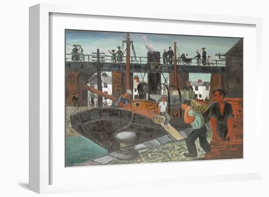 Loading the Boats, St. Ives, 1926 (Oil on Canvas)-Christopher Wood-Framed Giclee Print