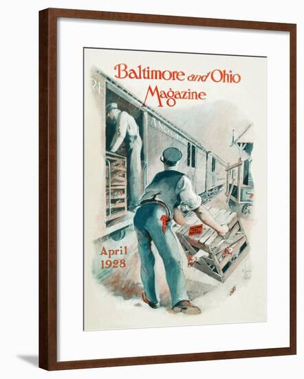 Loading the Car 1928-Virginia Louise Moberly-Framed Giclee Print