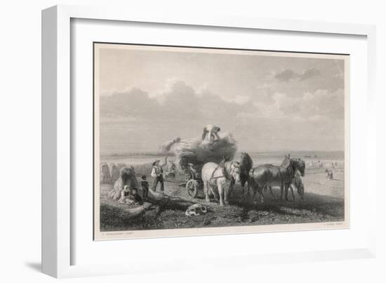 Loading the Hay Cart-John Cousen-Framed Art Print