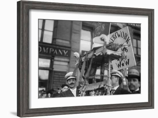 Loaf Of Bread Float Carried In Socialist Parade-null-Framed Art Print