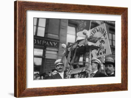 Loaf Of Bread Float Carried In Socialist Parade-null-Framed Art Print