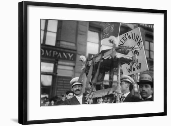 Loaf Of Bread Float Carried In Socialist Parade-null-Framed Art Print