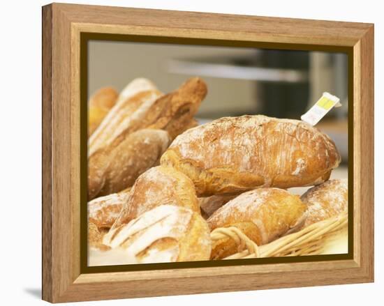 Loaf of Bread in Bakery, Le Brusc, Var, Cote d'Azur, France-Per Karlsson-Framed Premier Image Canvas