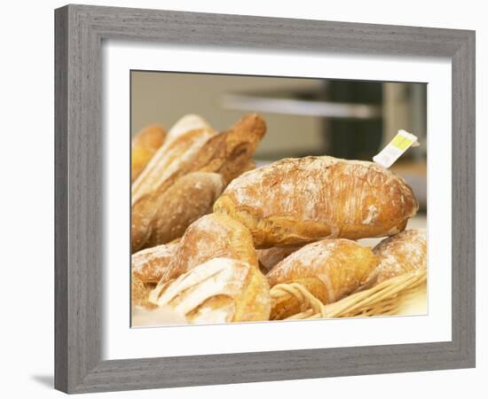 Loaf of Bread in Bakery, Le Brusc, Var, Cote d'Azur, France-Per Karlsson-Framed Photographic Print