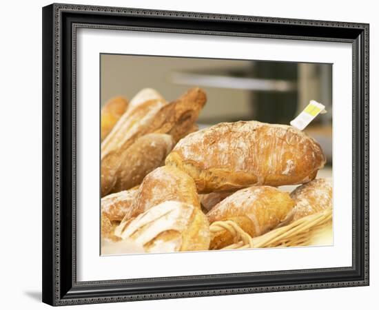 Loaf of Bread in Bakery, Le Brusc, Var, Cote d'Azur, France-Per Karlsson-Framed Photographic Print