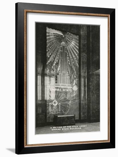 Lobby, Empire State Building, Art Deco, New York City-null-Framed Premium Giclee Print