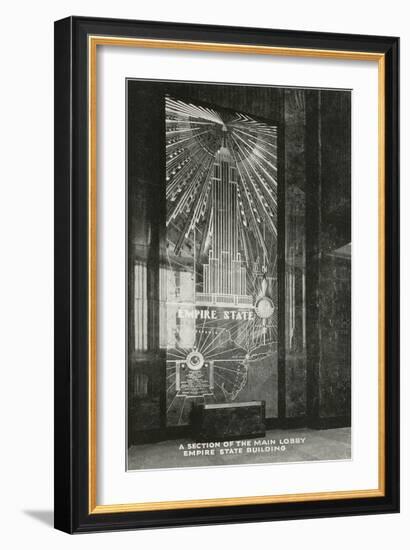 Lobby, Empire State Building, Art Deco, New York City-null-Framed Premium Giclee Print