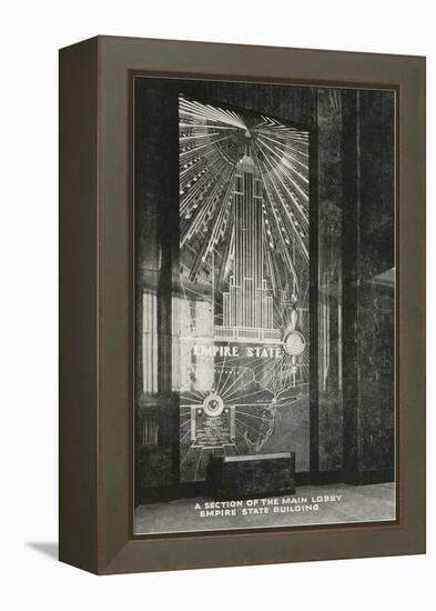 Lobby, Empire State Building, Art Deco, New York City-null-Framed Stretched Canvas