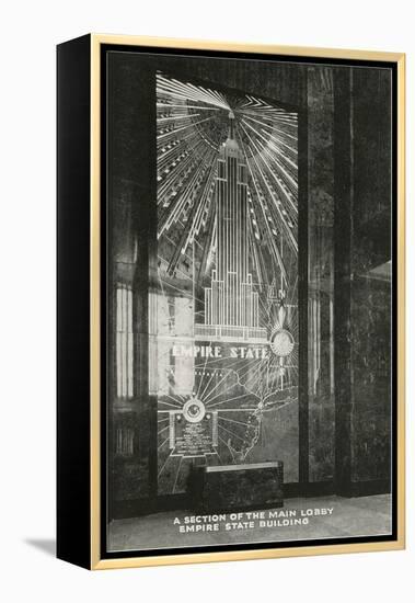 Lobby, Empire State Building, Art Deco, New York City-null-Framed Stretched Canvas