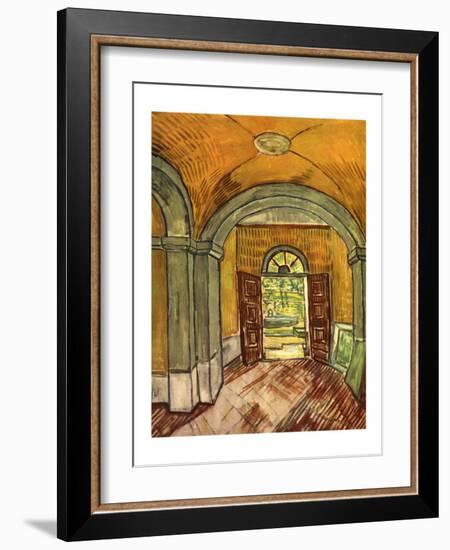 Lobby in the Asylum-Vincent van Gogh-Framed Giclee Print