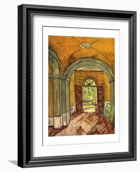 Lobby in the Asylum-Vincent van Gogh-Framed Giclee Print